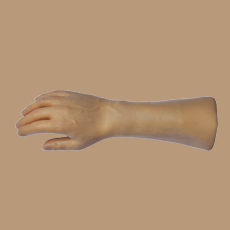 Foaming cosmetic hand for the below-elbow